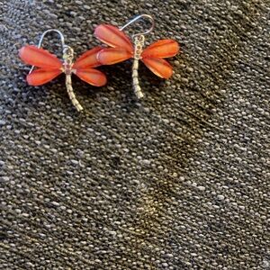 Red Dragonfly Earrings